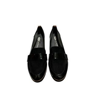 Dr Scholls Be Energized Webster Black Patent Faux Leather Webster Loafers Size 9